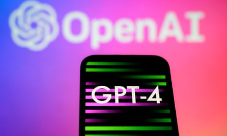 The GPT-4 logo on a mobile phone screen.