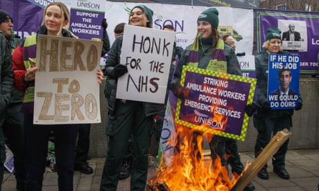 Jeremy Hunt ‘not even trying’ to settle NHS pay dispute, says Unison – UK politics live