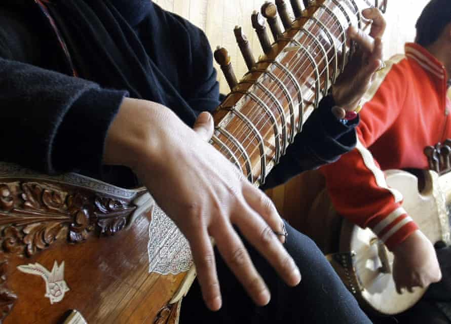 Rich history … a girl practises the sitar at the Afghanistan National Institute of Music in Kabul in 2013.