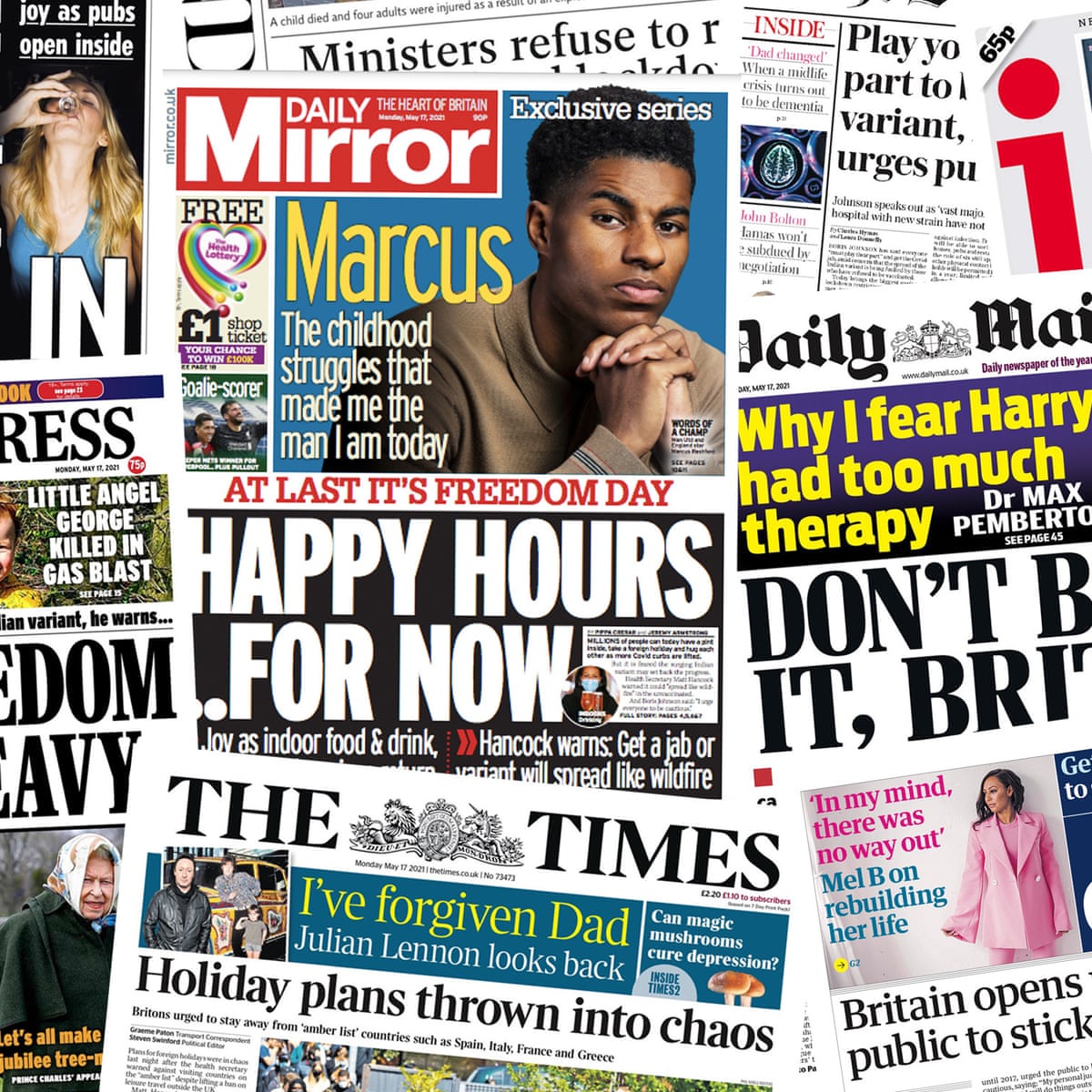 Happy Hours For Now What The Papers Say About Britain Emerging From Lockdown Coronavirus The Guardian Happy Hours For Now What The Papers Say About Britain Emerging From Lockdown Coronavirus The Guardian