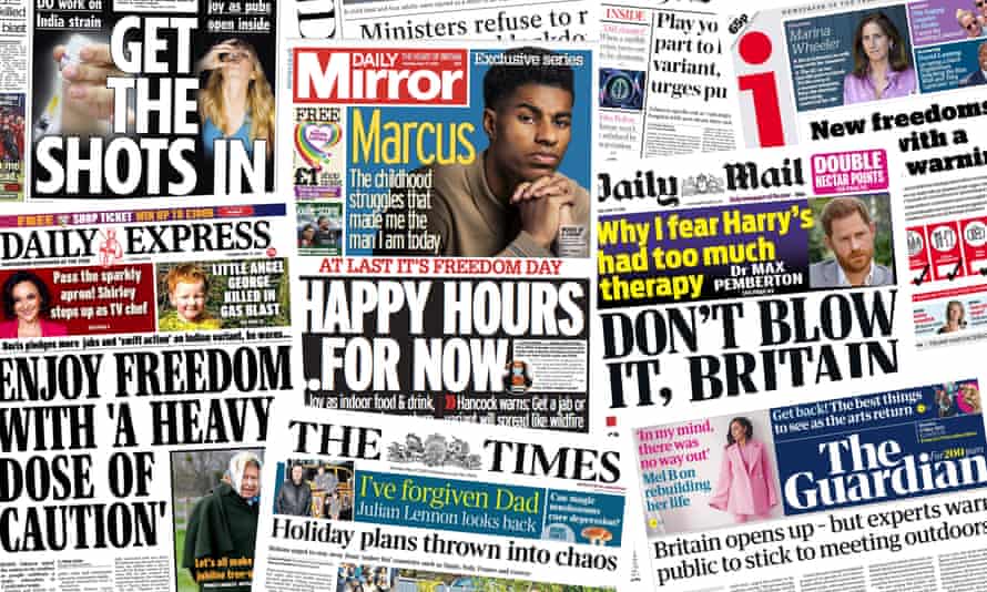 Happy Hours For Now What The Papers Say About Britain Emerging From Lockdown Coronavirus The Guardian Happy Hours For Now What The Papers Say About Britain Emerging From Lockdown Coronavirus The Guardian