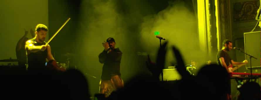 Mashrou’ Leila performing live, in the Guardian documentary Beirut Dreams in Colour.