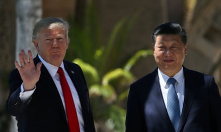 Donald Trump with China’s president Xi Jinping.