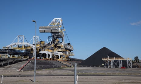 The coal port on Kooragang Island, Newcastle, Australia