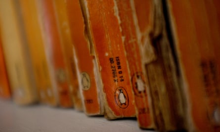 orange spines on penguin paperbacks