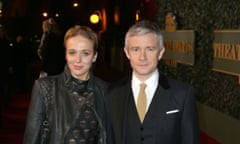 Amanda Abbington and Martin Freeman.