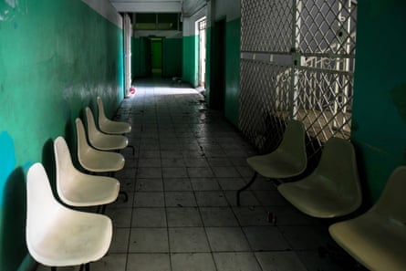 The empty corridors of the General Hospital, in Port-au-Prince, Haiti, during a strike in March. Hospitals are now closing due to severe fuel shortages.
