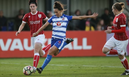 Fara Williams in action for Reading against Bristol City in October 2017. The former England international is ‘devastated’ by the club’s demise