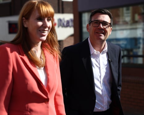 Housing secretary Angela Rayner and Andy Burnham