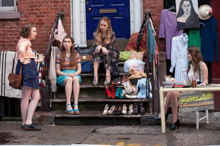 Lena Dunham, Zosia Mamet, Jemima Kirke and Allison Williams in Girls.