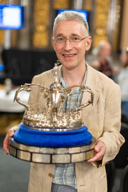 Michael Adams with the British Championship trophy