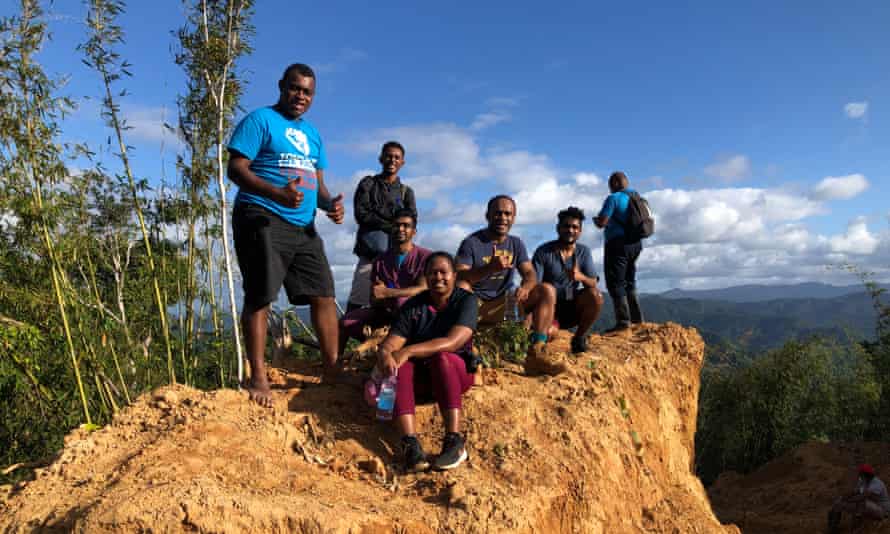 Dr Tabakei and some of his colleagues on a hike
