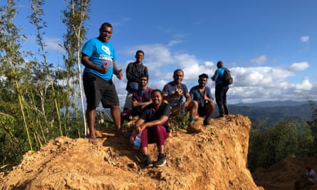 Dr Tabakei and some of her colleagues on the hike