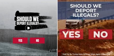 Trump campaign Facebook ads about immigration
