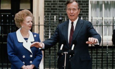 US President George H. W. Bush and British Prime Minister Margaret Thatcher