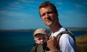Esben Thorup và con trai ở Jutland