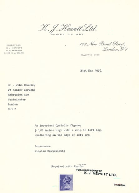 Letter shown in the trial of Andrew Crowley