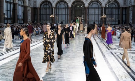 The catwalk show was held at the Foreign and Commonwealth Office on Sunday.