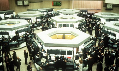 The trading floor of the London Stock Exchange on 27 October 1986, the day that deregulation of UK financial markets – known as Big Bang – went live.