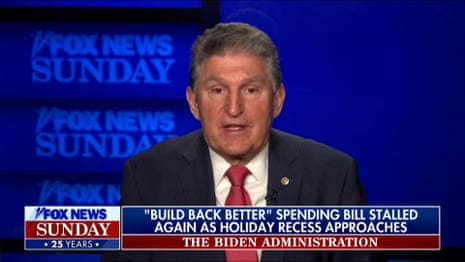 Joe Manchin says he 'cannot get there' on Build Back Better bill – video