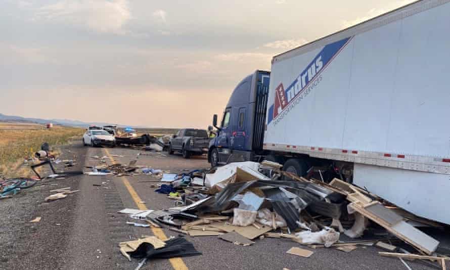 Utah Highway Patrol responding to crashes with multiple fatalities on Interstate 15 in Millard County
