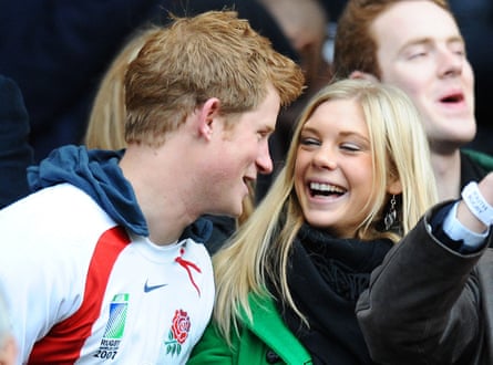 Prince Harry and Chelsy Davy at a rugby match