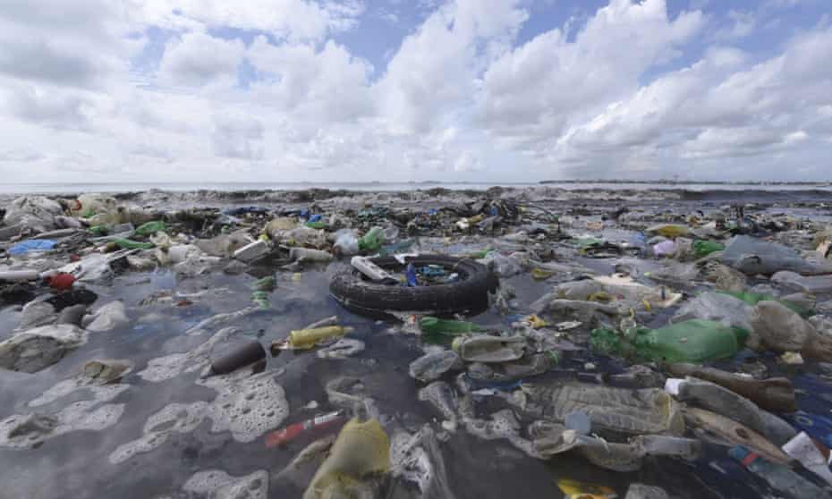 Waste plastics near Dakar … by 2050 there will be more plastic in the sea than fish.