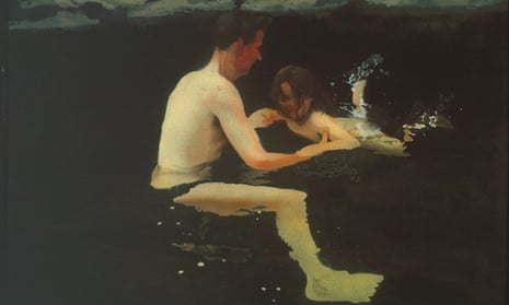Unguarded humanity … Melanie and Me Swimming 1978-79 by Michael Andrews from All Too Human: Bacon Freud and a Century of Painting Life.