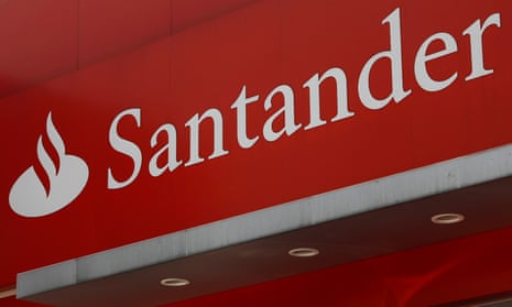 The logo of Santander bank