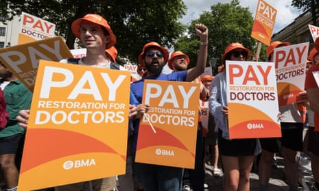 Junior doctors protest outside Downing Street in June