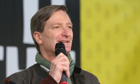Dominic Grieve in Parliament Square on Saturday.
