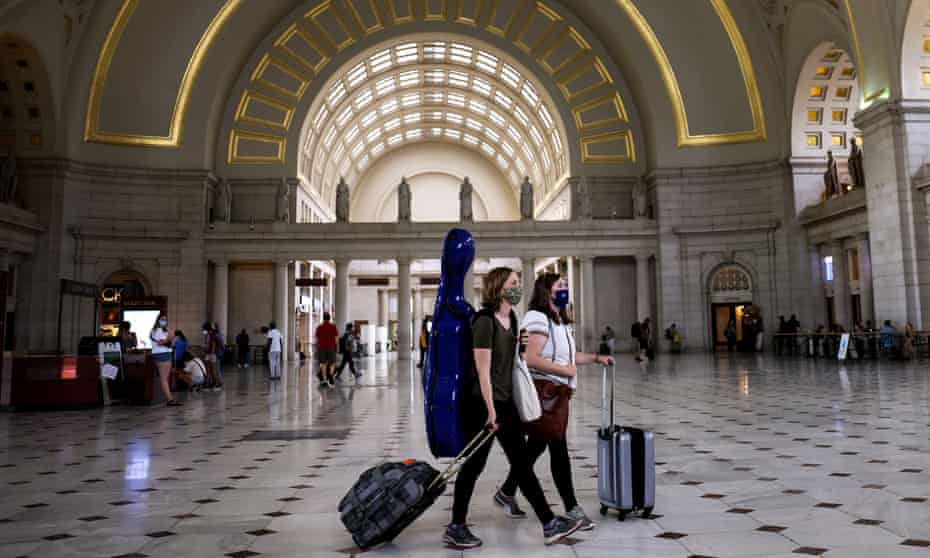 Passengers at Union Station in Washington on Friday.