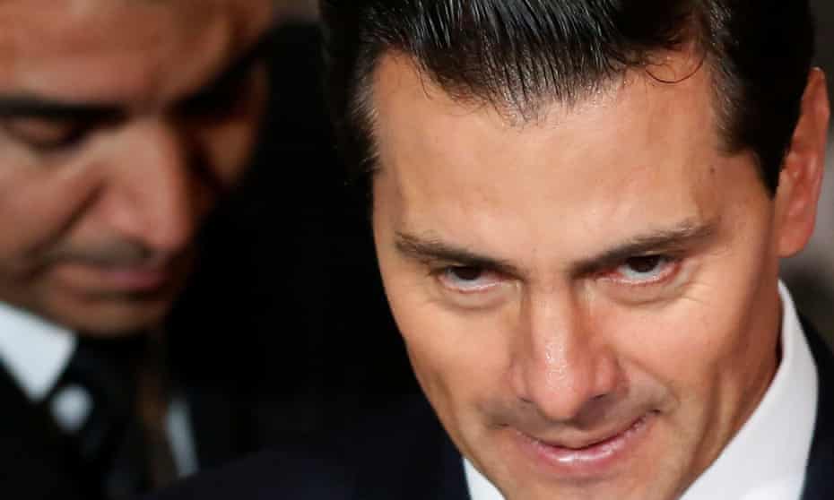 Mexico’s president Enrique Pena Nieto addresses the diplomatic corps in Mexico City on Wednesday. 