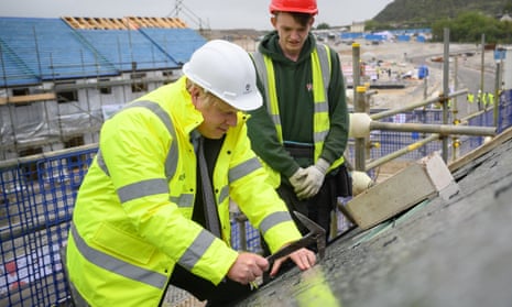 Boris Johnson at the West Carclaze Garden Village housing development, St Austell, 9 June 2021.