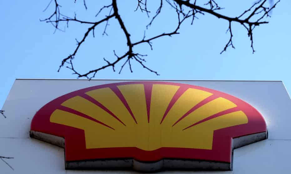 The Shell logo at a petrol station