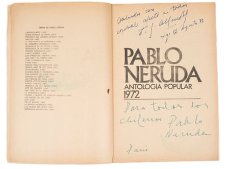 A 1972 anthology Neruda dedicated to his friend Salvador Allende.