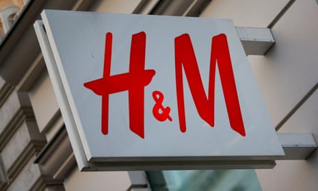The logo of Swedish fashion label H&M is seen outside a store in Vienna, Austria.