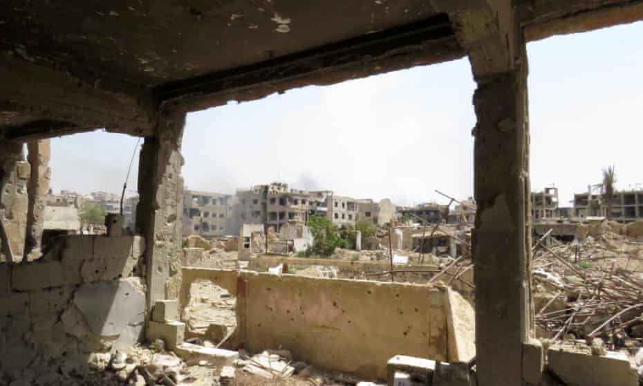 Daraya, Syria, in August 2016 as government forces moved in.