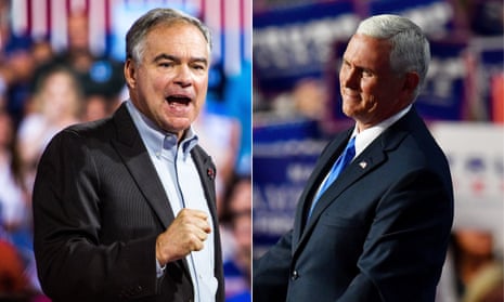 Tim Kaine, left, and Mike Pence