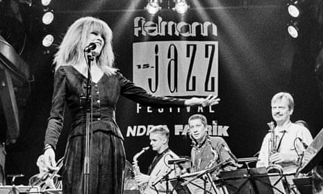 Carla Bley with the Very Big Carla Bley Band at the Hamburger Fabrik in 1990. She could lead an unruly crew of soloists and bond them together without losing anyone’s individuality