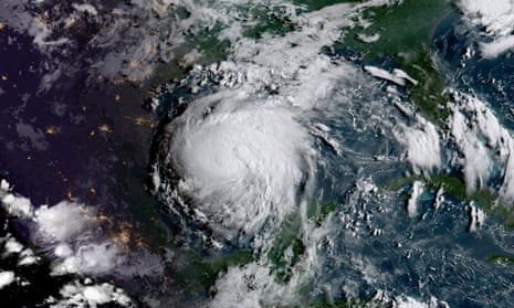 Tropical storm Harvey in the Gulf of Mexico on 24 August