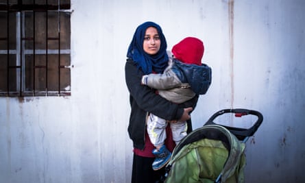 Hoda Muthana with her one-year-old son at al-Hawl refugee camp in Syria.
