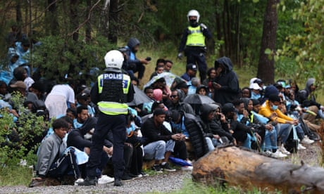 Police contain protesters after an Eritrean festival erupted into violence in Stockholm.