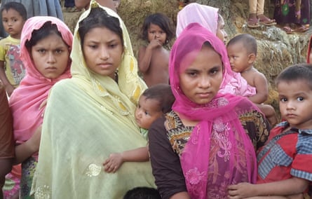 Hindu women who crossed into Bangladesh after an alleged attack in Myanmar’s Rakhine state