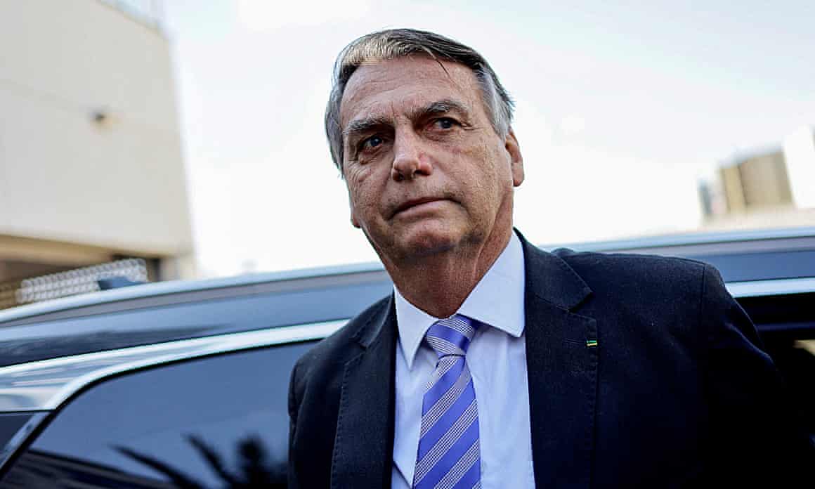 Jair Bolsonaro getting out of a car