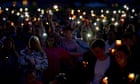 Hundreds attend candlelit vigil in memory of Plymouth shooting victims – video