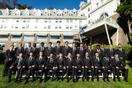 The Socceroos team at the Claremont Hotel.