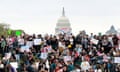 Day Of Action Protests Across The Country<br>WASHINGTON, DC - APRIL 05: Protesters attend a "Hands Off" rally to demonstrate against U.S. President Donald Trump on the National Mall on April 5, 2025 in Washington, DC. Protests against Trump administration policies and Elon Musk's Department of Government Efficiency (DOGE) are being held nationwide in what organizers are calling a National Day of Action.  (Photo by Anna Moneymaker/Getty Images)