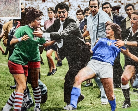 The Mexico-Italy game at the Azteca descends into a brawl at the 1971 Women’s World Cup