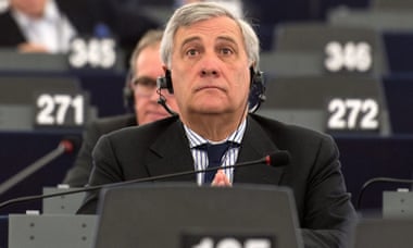 Antonio Tajani, the European People’s party nominee for president of the European parliament.